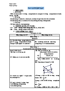 Giáo án Hình học 8 Tiết 8: Luyện tập