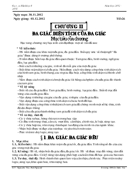 Giáo án Hình học 8 từ tiết 26 đến tiết 30