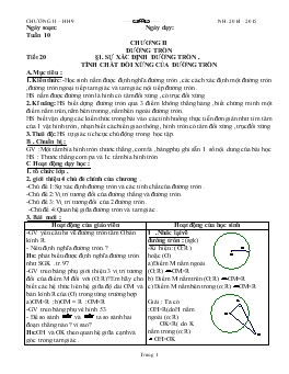 Giáo án Hình học 9 chương II