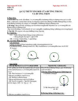 Giáo án Hình học 9 tuần 13