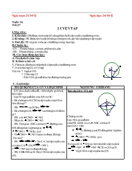 Giáo án Hình học 9 tuần 14