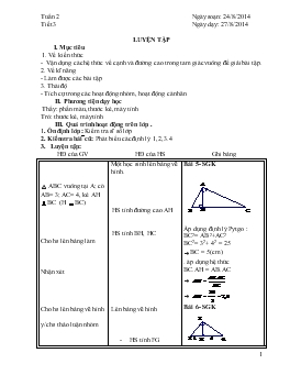 Giáo án Hình học 9 tuần 2