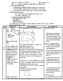 Giáo án Hình học lớp 8 Tiết 25 bài 1 : đa giác – diện tích đa giác đều