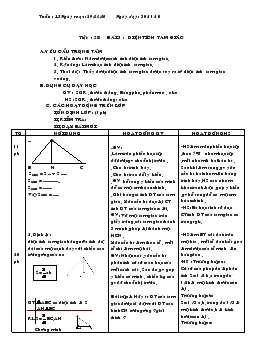 Giáo án Hình học lớp 8 Tiết 28 bài 3 : diện tích tam giác