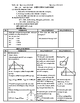 Giáo án Hình học lớp 8 Tiết 29- Luyện tập diện tích tam giác