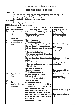 Giáo án lớp 1 - Bài 52