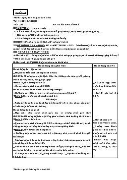 Giáo án lớp 1 học kỳ I - Tuần 14, 15