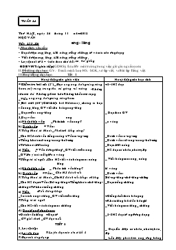 Giáo án lớp 1 học kỳ I - Tuần 14, 15