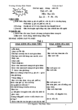 Giáo án lớp 1 môn Tiếng Việt