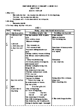 Giáo án lớp 1 - Tuần 11, bài 44