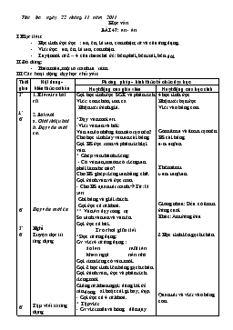 Giáo án lớp 1 - Tuần 12, bài 47