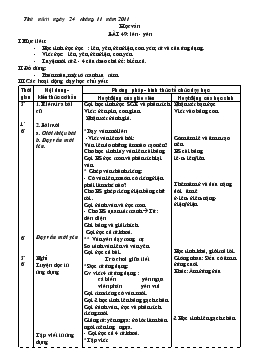 Giáo án lớp 1 - Tuần 12, bài 49