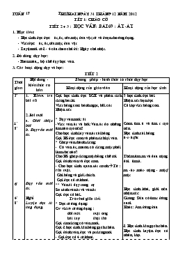 Giáo án lớp 1 - Tuần 17, bài 69