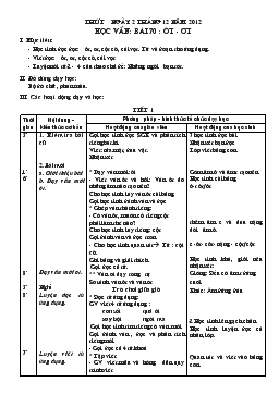 Giáo án lớp 1 - Tuần 17, bài 70