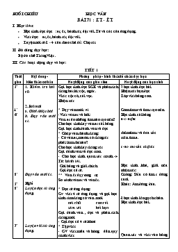 Giáo án lớp 1 - Tuần 17, bài 71