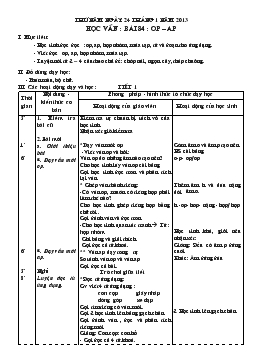 Giáo án lớp 1 - Tuần 20, bài 84