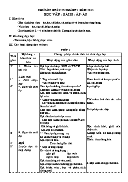 Giáo án lớp 1 - Tuần 20, bài 85