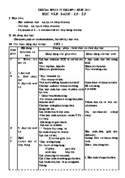 Giáo án lớp 1 - Tuần 20, bài 87