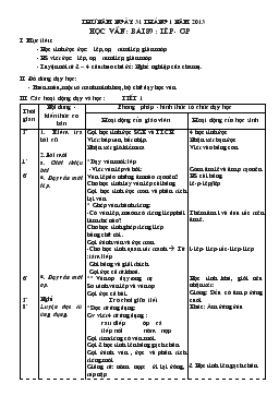 Giáo án lớp 1 - Tuần 20, bài 89