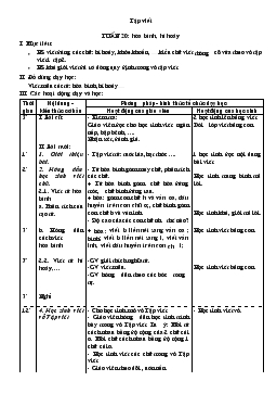 Giáo án lớp 1 - Tuần 20