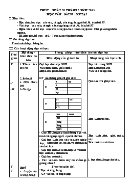 Giáo án lớp 1 - Tuần 23, bài 97