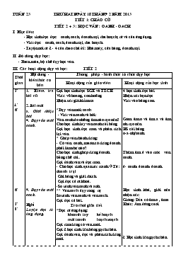 Giáo án lớp 1 - Tuần 23, tiết 2+3