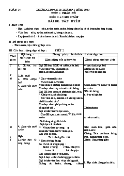 Giáo án lớp 1 - Tuần 24, bài 100