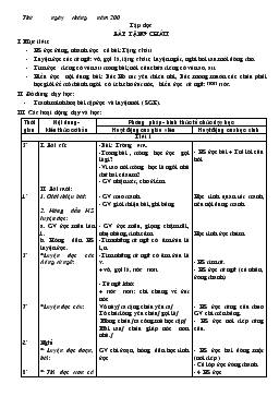 Giáo án lớp 1 - Tuần 25, bài: Tặng cháu