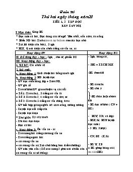 Giáo án lớp 1 - Tuần 26, tiết 1, 2