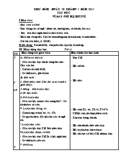 Giáo án lớp 1 - Tuần 28, Tập đọc: Vì bây giờ mẹ mới về