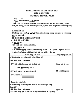 Giáo án lớp 1 - Tuần 29, tiết 2