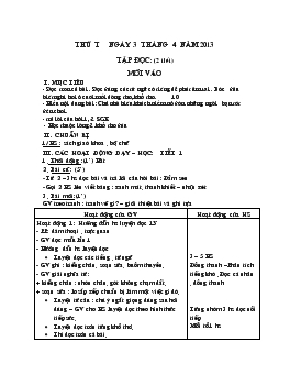 Giáo án lớp 1 - Tuần 29, tiết 4