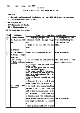 Giáo án lớp 1 - Tuần 8