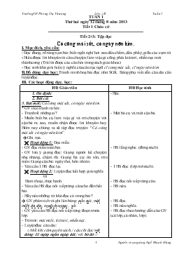 Giáo án lớp 2 - Tuần 1 trường TH Phong Dụ Thượng