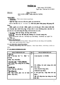 Giáo án lớp 2 - Tuần 16