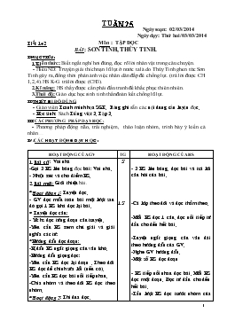 Giáo án lớp 2 - Tuần 25