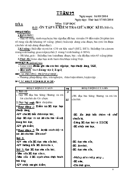 Giáo án lớp 2 - Tuần 27