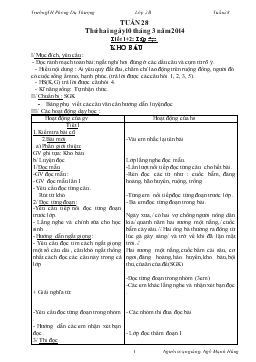 Giáo án lớp 2 - Tuần 28 trường TH Phong Dụ Thượng