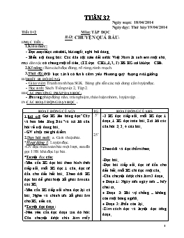 Giáo án lớp 2 - Tuần 32