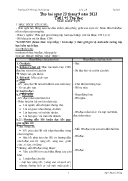 Giáo án lớp 2 - Tuần 6 trường TH Phong Dụ Thượng