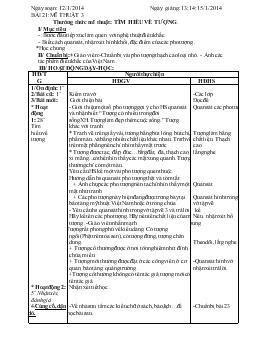 Giáo án lớp 3 môn Mĩ thuật - Tuần 21