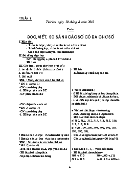 Giáo án lớp 3 - Tuần 1 đến tuần 5