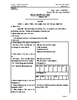 Giáo án lớp 3 - Tuần 1 - Trường Tiểu học Quế Sơn năm học 2013-2014