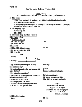 Giáo án lớp 3 - Tuần 11 đến tuần 15