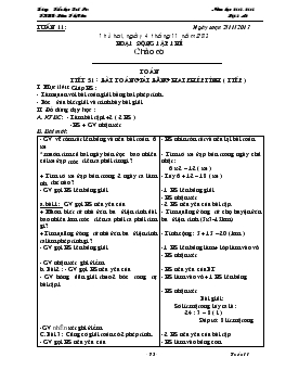 Giáo án lớp 3 - Tuần 11 - Trường Tiểu học Quế Sơn năm học 2013-2014