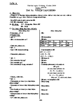 Giáo án lớp 3 - Tuần 16 đến tuần 20