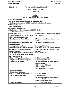 Giáo án lớp 3 - Tuần 18 - Trường Tiểu học Quế Sơn năm học 2013-2014