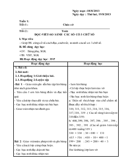 Giáo án lớp 3 - Tuần 1