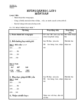 Giáo án lớp 3 - Tuần 1