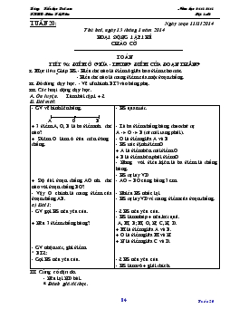 Giáo án lớp 3 - Tuần 20 - Trường Tiểu học Quế Sơn năm học 2013-2014